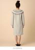Maternity Fair Isle Dress with Nursing Prenatal and Postnatal Nursing Long Knit Ivory [ANGELIEBE] Mouth, Clothes, Sleeve, Dress, M,