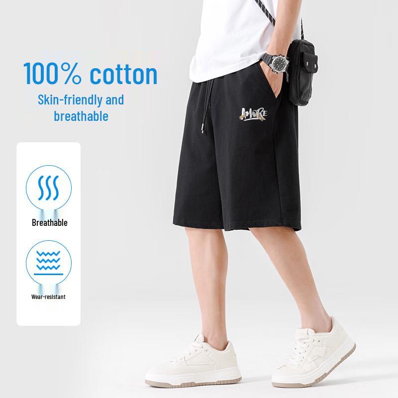 Baleno Men's Cotton Graffiti Tape Casual Shorts