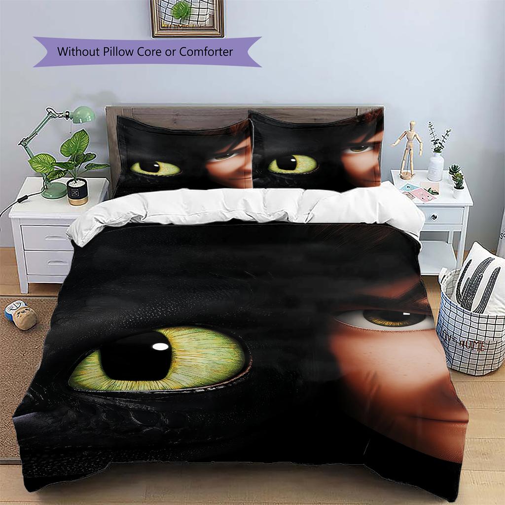 How To Train Your Dragon Bedding Set Duvet Cover Pillowcase No Filler, Soft Home Bedroom Decor, Perfect Gift for Fans.chl