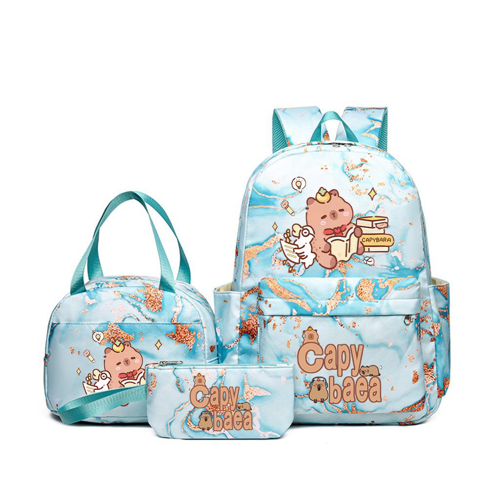 New Kapibara Korean version schoolbag for girls and students to reduce the burden of leisure backpack, high value and lightweight backpack.