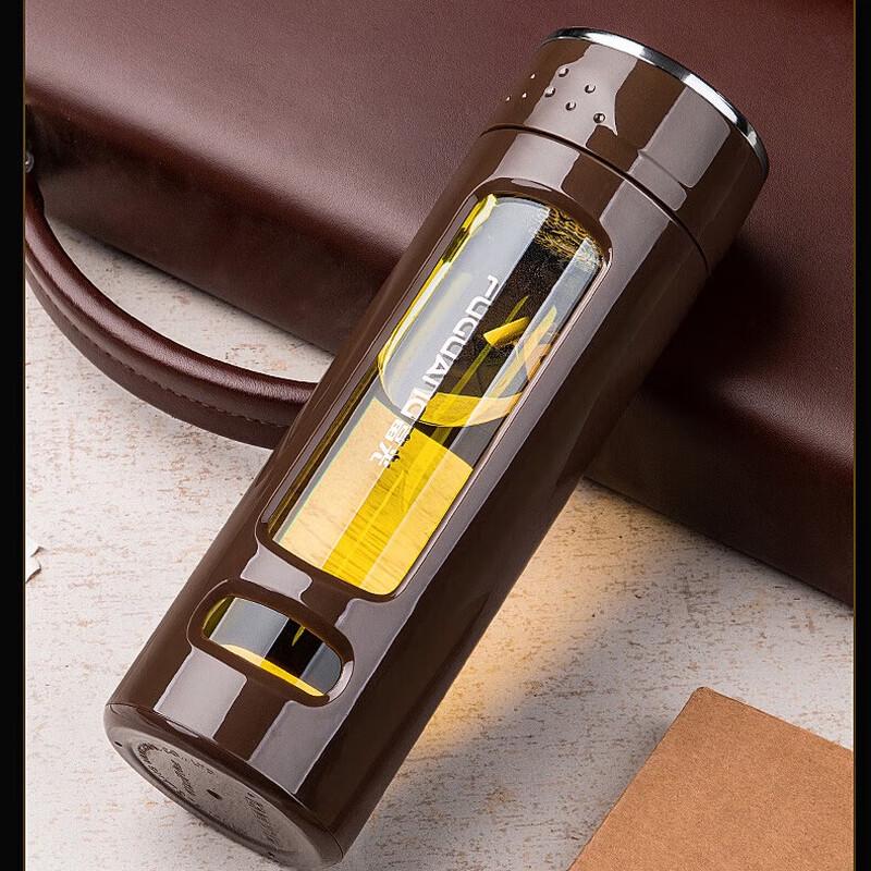 FUGUANG Kadi Portable Double-Wall Tea Infuser Glass Tumbler
