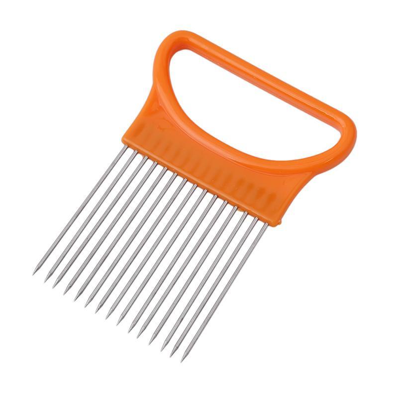 Portable Onion Slicer Holder Tomato Cutter Kitchen Tools Easy Cut Onion Fork LI