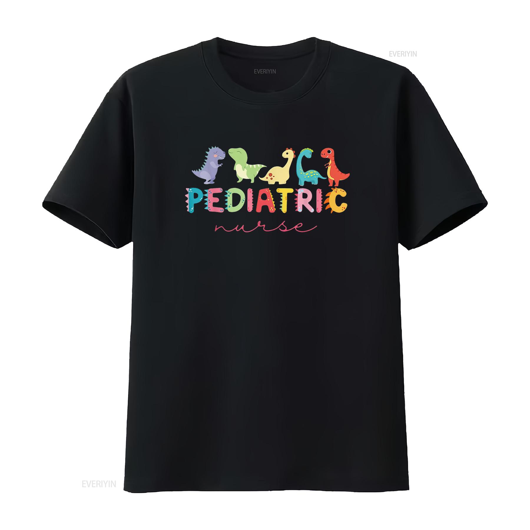 

PICU Pediatric Nurse Dinosaurs Peds Crew Appreciation T Shirt vintage Washed Stylish Breathable Casual Top For Everyday Wear 4XL