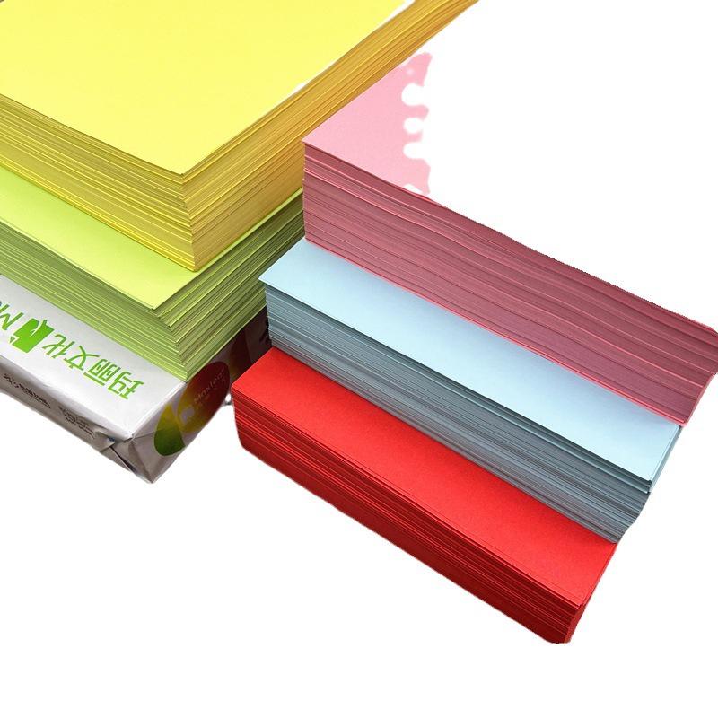 Mary A4 Color Copy Paper - Pink, Red, Light Blue, Orange, Deep Green, Yellow - Thick 80g/70g for Printing & Crafts