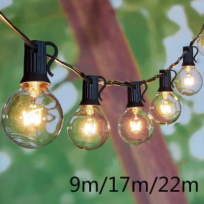 G40 Outdoor String Lights With E12 Incandescent Bulbs For Christmas New Year Garden Party Wedding Terrace Patio Camping Decoration Lamps