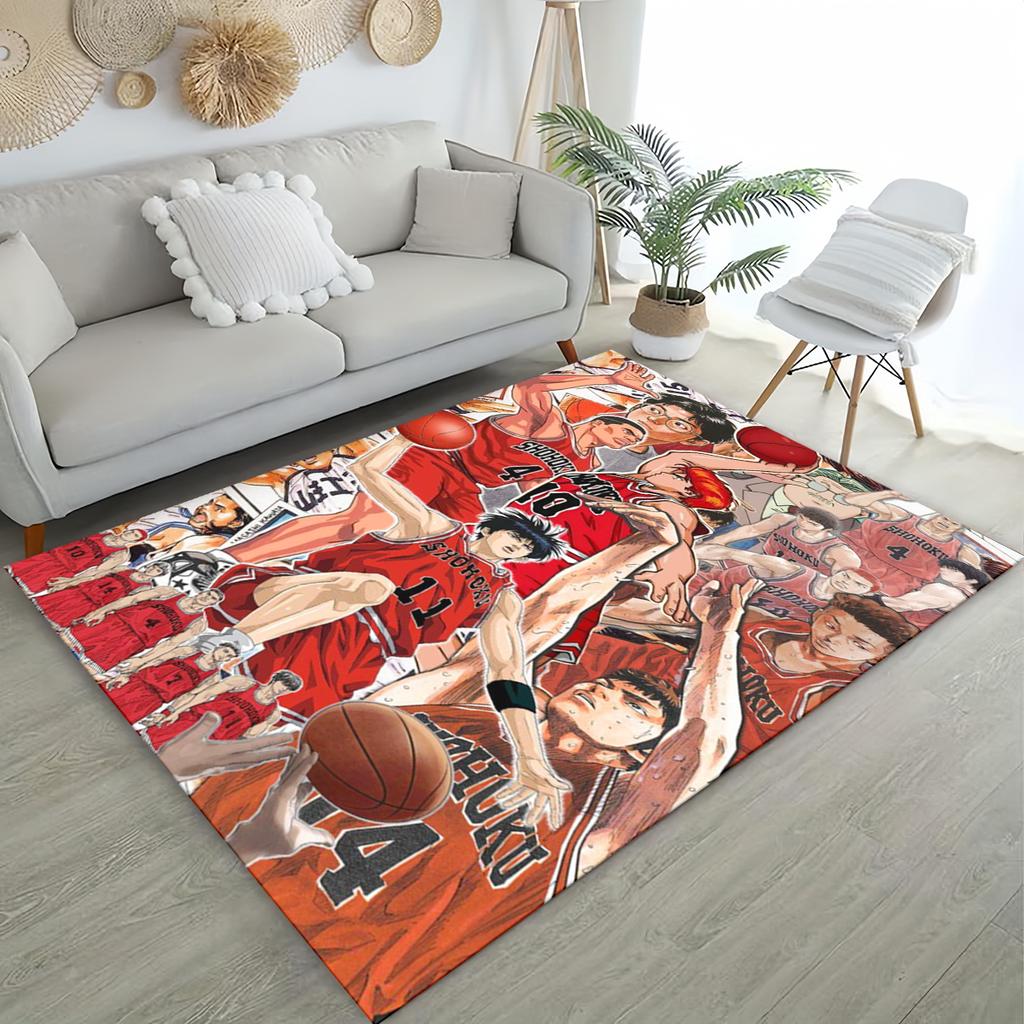 SHOHOKU 27 Style New SLAM DUNK Cartoon Basketball Anime Carpet Rug for Living Room Bedroom Home Sofa,Kid Play Non-slip Floor Mat
