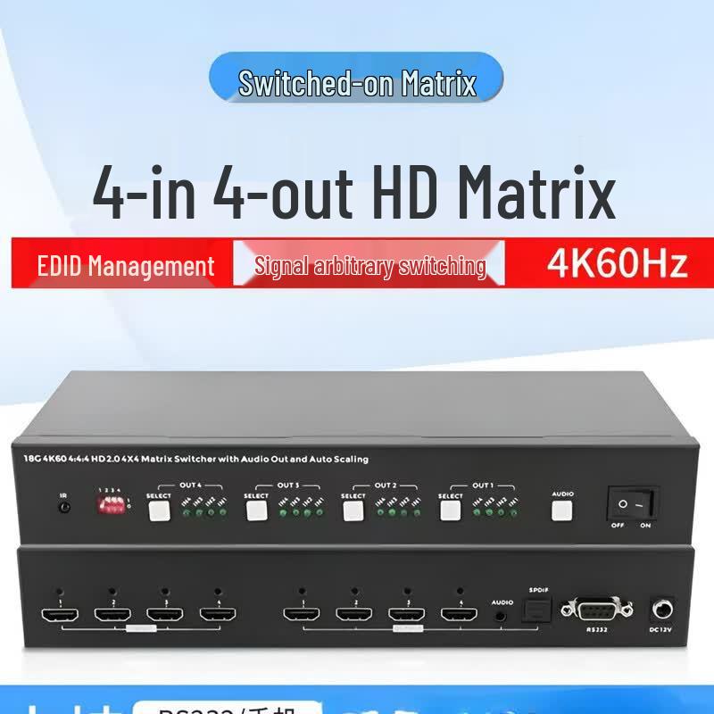Jiyin 4x4 4K60Hz HD Matrix Switch