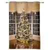 Christmas Tree Lights Christmas Theme Hall Curtains For Living Room Kitchen Boy Girl Bedroom Long Window Curtain Home Decor