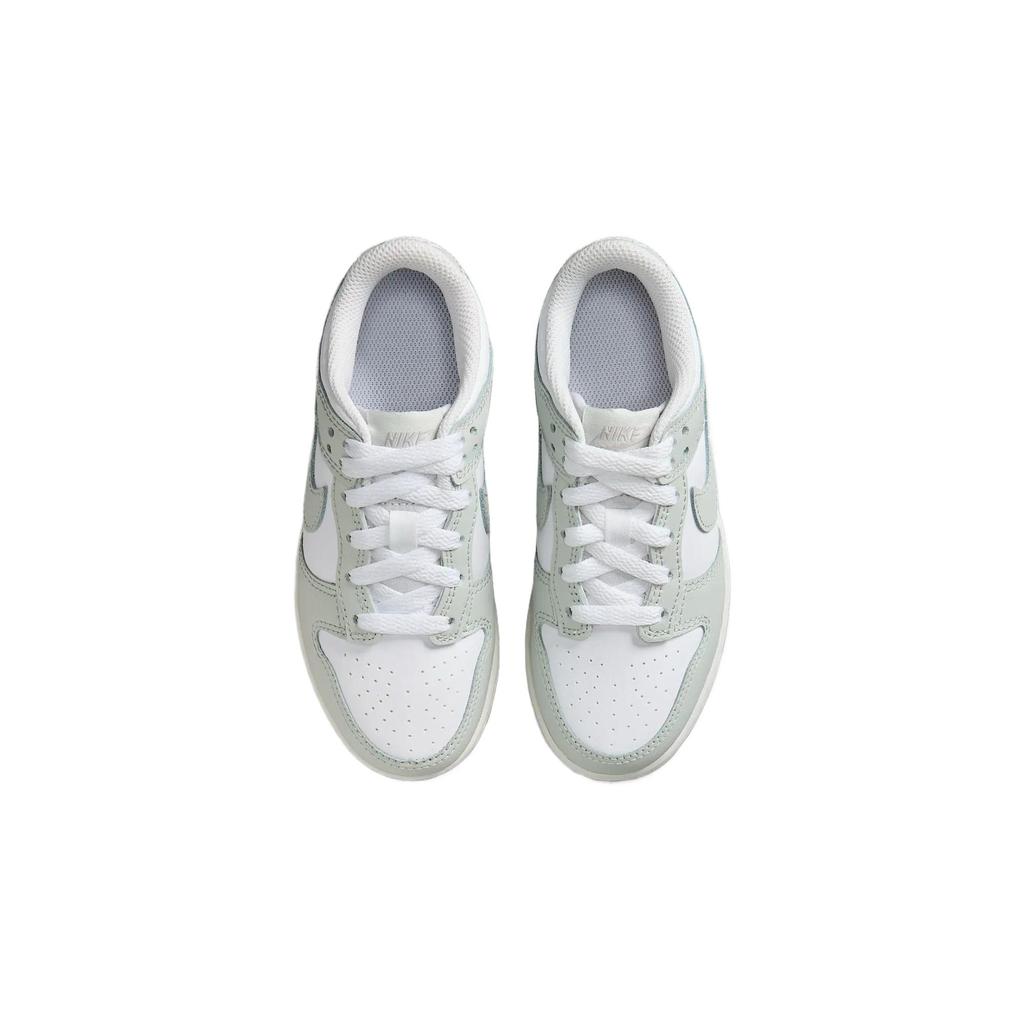 Nike Leather Dunk Low Comfortable Fashionable Versatile Low-Top Kids Sneakers Kids Sneakers Silver White FB9108-124