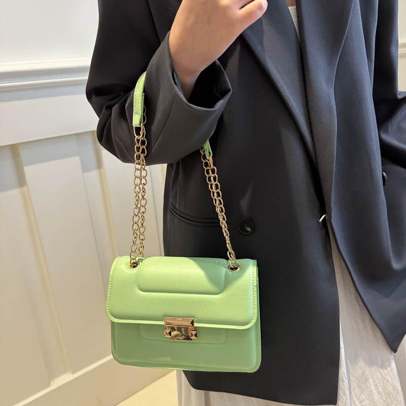 Fashionable Pu Leather Chain Crossbody Bag For Women Stylish Versatile Small Handbag