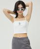 AWESOME STUDIO Crop Top Signature Sleeveless White