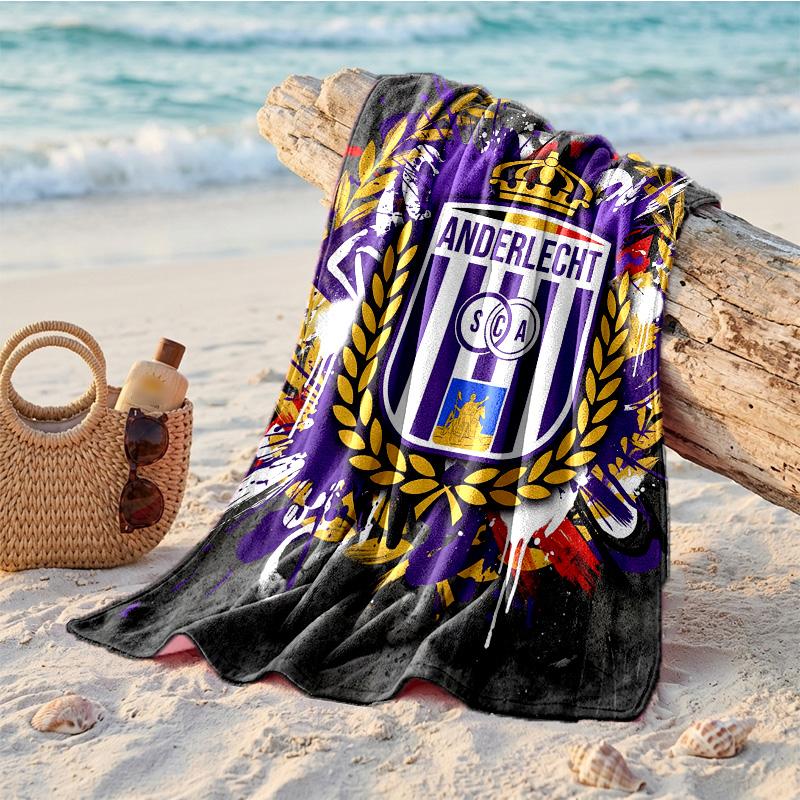 Anderlecht FC Druck Mikrofaser Strandtuch Schnelltrocknend Saugfähig Großes Handtuch für Strand Schwimmen Reisen