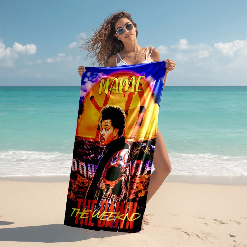 Personalized Customized Proof Beach Towel with The Weeknd Pattern - Soft, Absorbent,quick-drying,perfect Swimming,camping&bathing