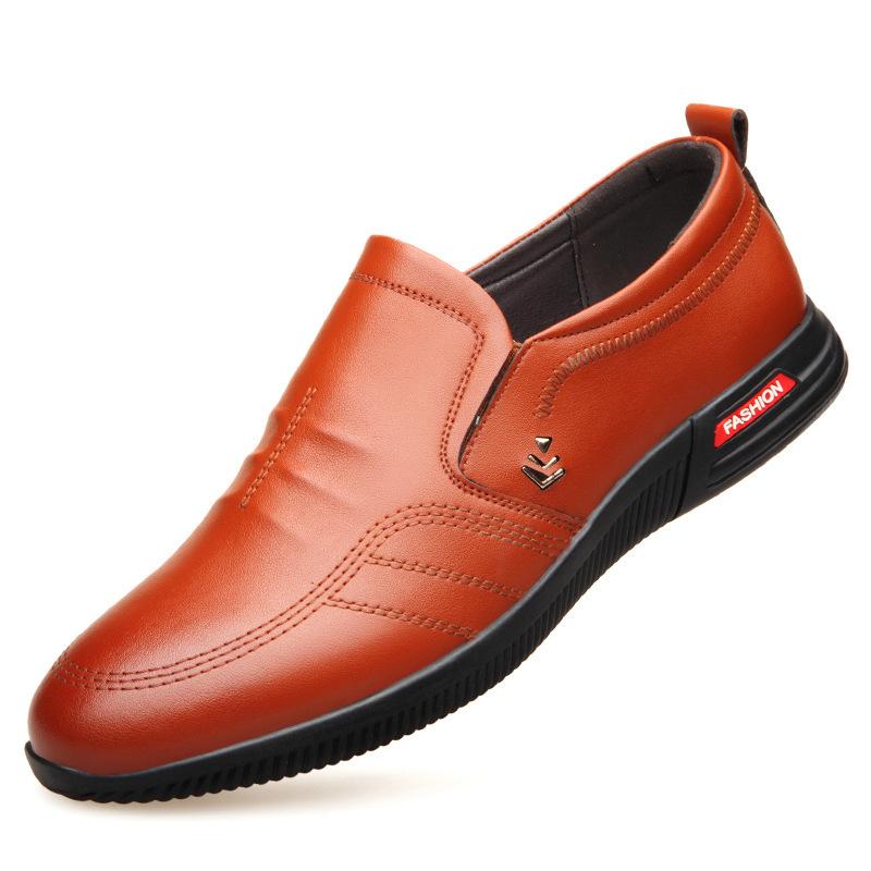 Autumn and winter men's leather shoes men's business heightening men's shoes invisible inner heightening men's shoes trend low-top sports and leisure