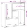 Wall Shelf Vintage Wood Look 45 X 16 X 45 Cm Engineered Wood