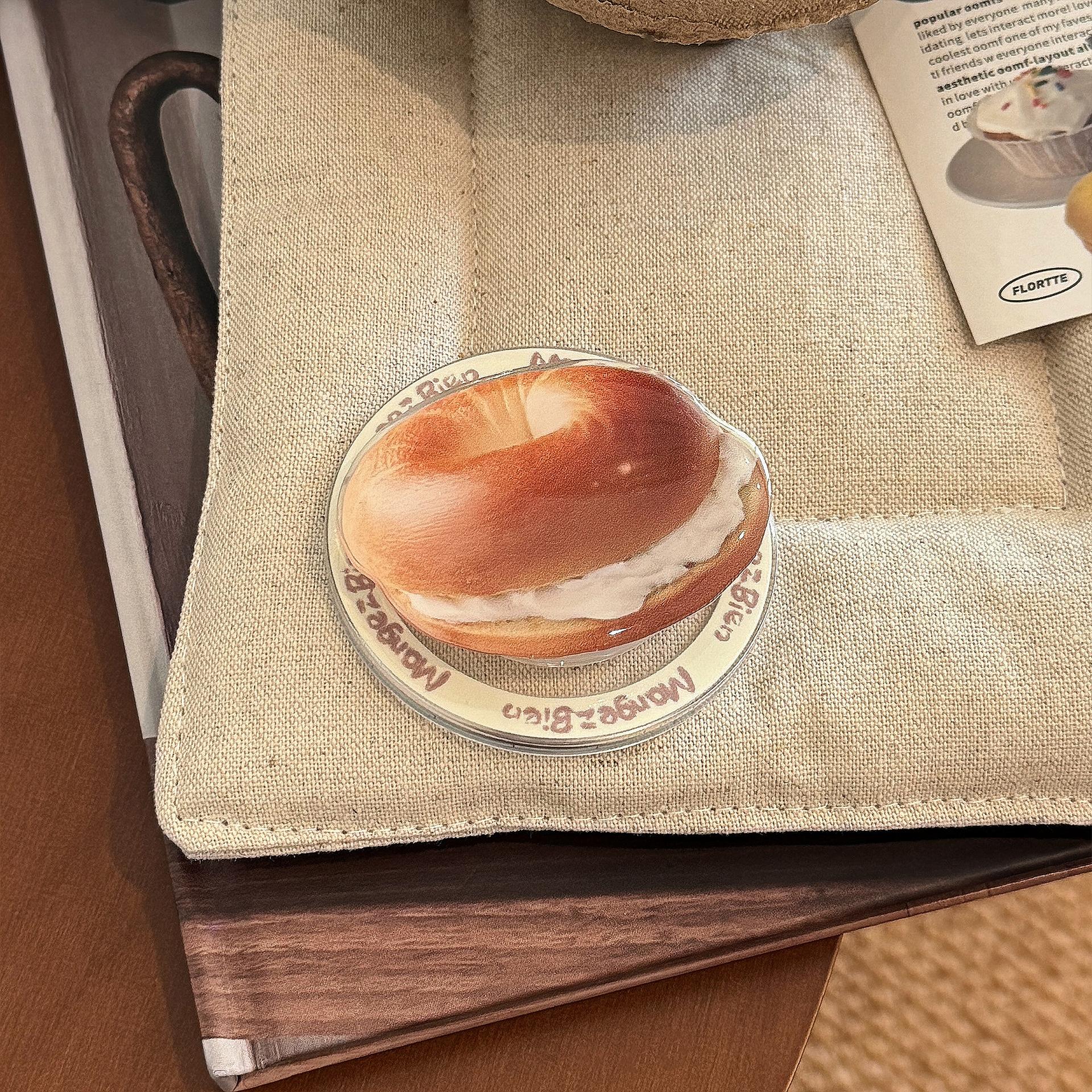 

Cute Bread Toast for MagSafe Magnetic Stand Mobile Phone Retractable Desktop Portable Niche Stand [Single bracket]