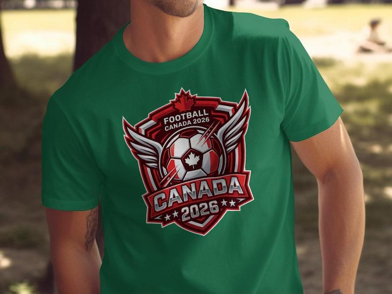 World Cup 2026 Father's Day T-Shirt, Canada Football Fan Tee, Patriotic Soccer Dad Gift for Him, Maple Leaf Supporters Shirt