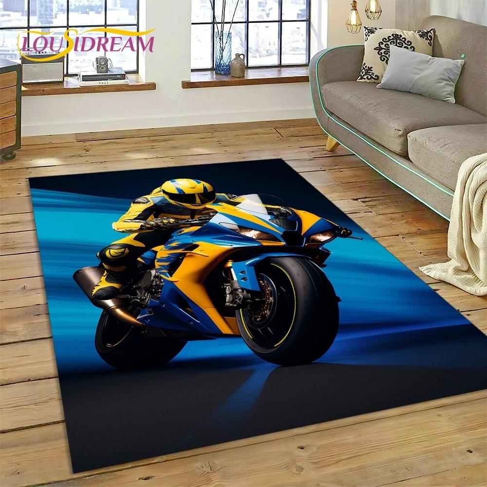 

Motocross Modern retro Motorcycle Rug Carpet for Living Room Bedroom Home Decor,Floor Mat Non-slip Decoration for Sofa Doormat 40x60cm( 15x23in )