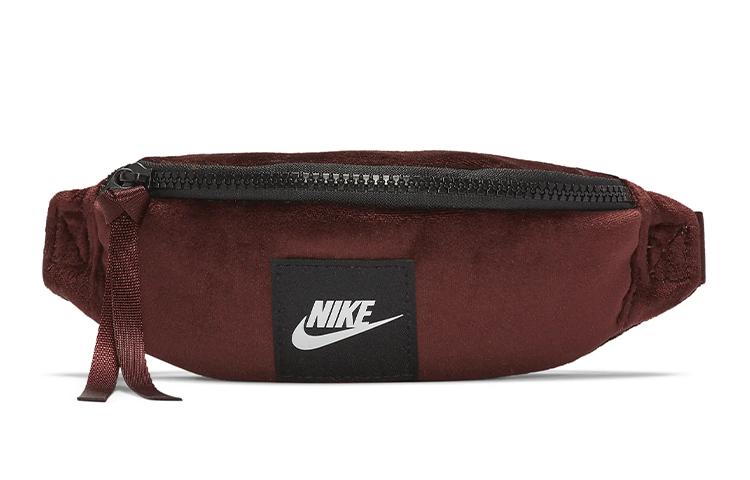 Поясная сумка Nike из полиэстера, обычная, унисекс, красно-коричневая, CQ0264-624