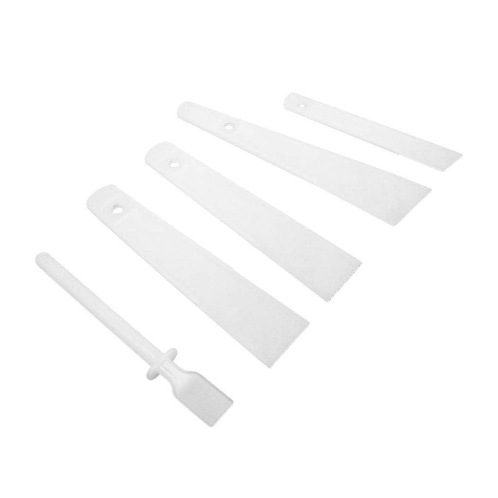 5x Glue Spreaders Painting Scrapers Multifunction Glue Smear Sticks for PU Leather Sewing Card Making Handmade Accessories