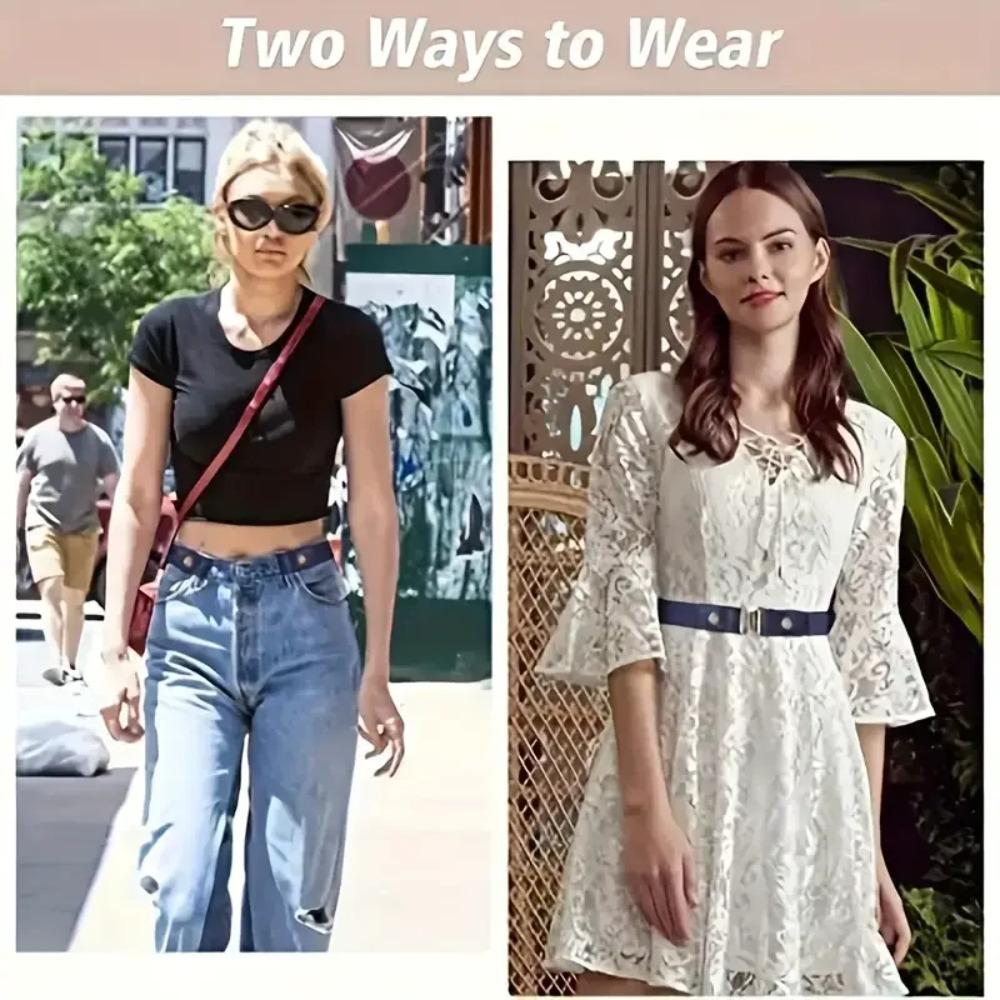 1Pcs Traceless Invisible Elastic Belt Women's Belt Jeans Pants Men's Elastic Belt