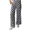 Women Wide-Leg Pants Checkerboard Elastic Waist Loose Trousers Spring Summer Casual Sweatpants Bottoms