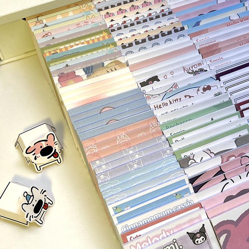 Kolorowe karteczki samoprzylepne z uroczymi rysunkami dla uczniów - Klejące, Kreatywne, Dziewczęce i Niedrogie.