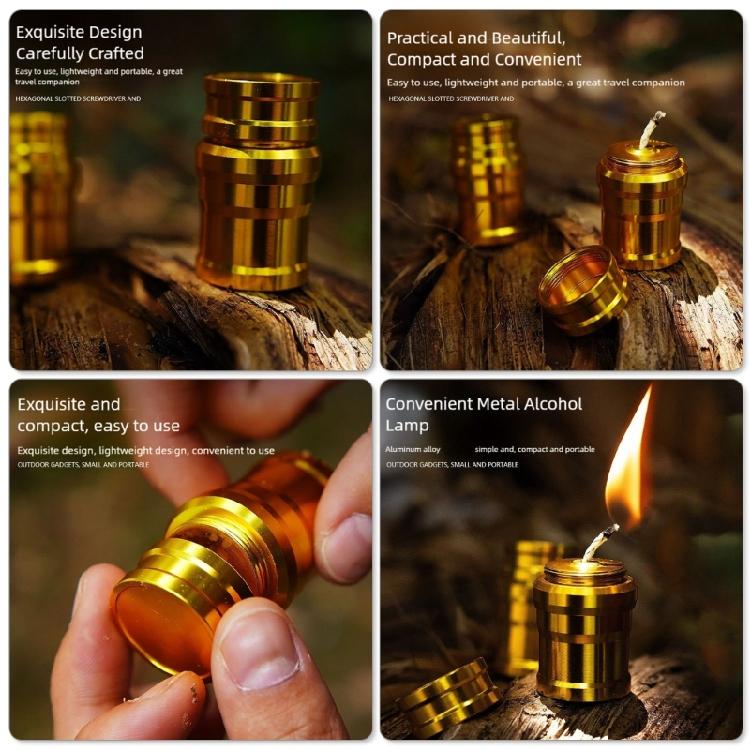 4 Wicks Metal Alcohols Stove Light Weight Compacts Aluminum Alloys Stove For Camp Hiking Trip