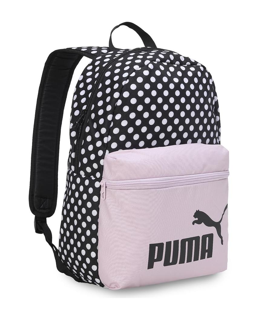 Puma Phase AOP Backpack 2024 One Size 079948, Spring/Summer Colorway, Black/Polka Dot, AOP(08),
