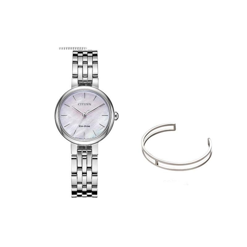 

CITIZEN L Series Flowers and Winds Series New Light Quartz Steel Strap Women s Watch Fritillary Dial EM0990-81Y синій