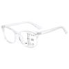 Square Progressive Multifocus Reading Glasses Anti Blue Light Presbyopic Glasses Spring Hinge Readers Far and Near Dual-use