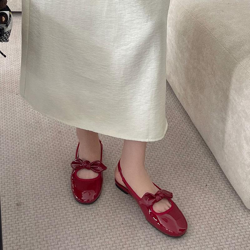 

Мода Мода Мелкие Женские Балетки Сандалии Бант Женские Слипоны Круглый Носок Женские Балетки Сандалии Обувь Большой Размер 43 35 красный