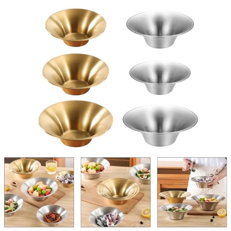 Stainless Steels Bowl Antiscalding Mixing Salad Bowl Noodles Pot Kitchen Serving Bowl for Restaurant Home Part Enduring
