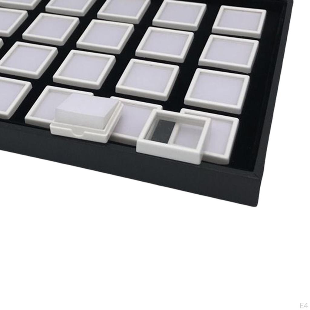 Gemstone Display Tray Counter Holder Storage Organizer for Loose Gemstones Bracelets