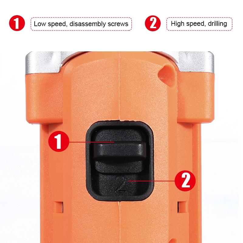 Electric Drill Dual Speed 16.8V Lithium Cordless Drill Multi-function Electric Screwdriver Power Tool 2 Li-ion Battery