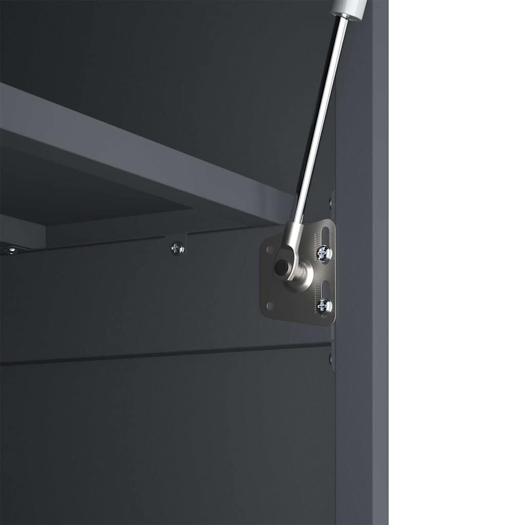 Wall Mounted Garage Cabinet with Gas Spring Door Anthracite