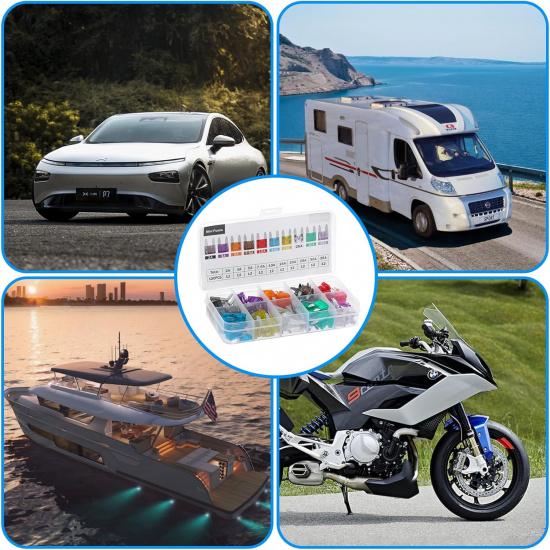 120 Pieces Mini Fuse Kit, Car Fuses Assortment Kit -Mini Size(2A/3A/5A/7.5A/10A/15A/20A/25A/30A/35A), Fuses Automotive Kit For Cars, Trucks,