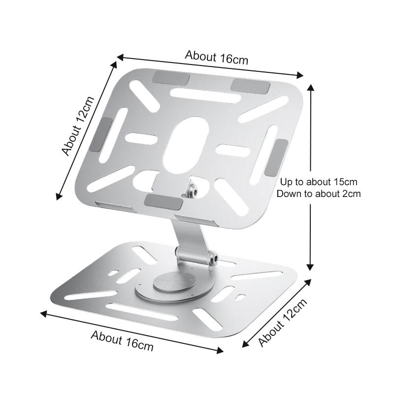 

Salange 360° Rotatable Tablet Stand Adjustable Foldable Desktop Stand Holder For 4.7-12 Inch Ipad Pro/Air/Min Laptop Tablet New серебряный