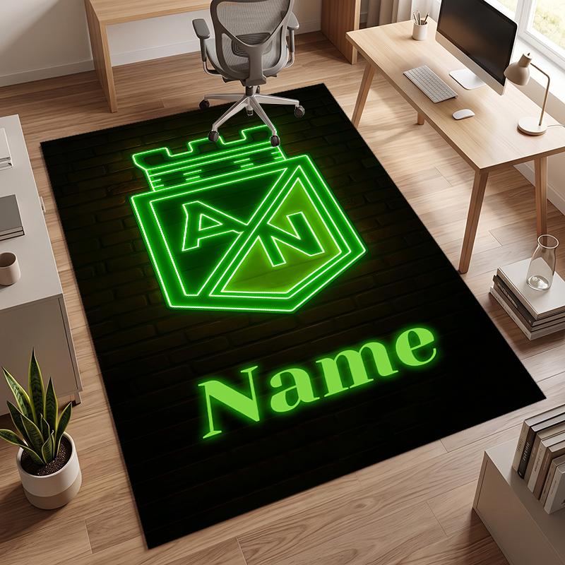 Atletico Nacional (5) Personalized name Office Carpet Stylish Decor for Living Room Bedroom Kitchen
