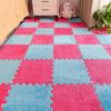 Washable Plush Patchwork Carpet: Cuttable Foam Floor Mat for Bedroom, Bedside, or Bay Window