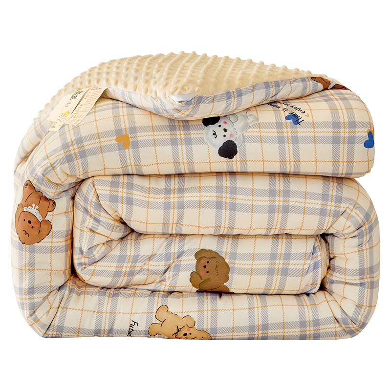 

Плюшевый вязаный хлопок Джентльмен Медведь Одеяло зимнее из соевого волокна 150cm x 200cm, 5.5 Jin