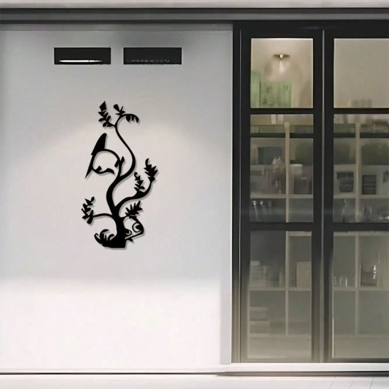 Metal Penguin Wall Art Geometric Vintage Decor Living Room