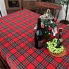 Rough Cushion Holiday Check Tablecloth 4-Person M