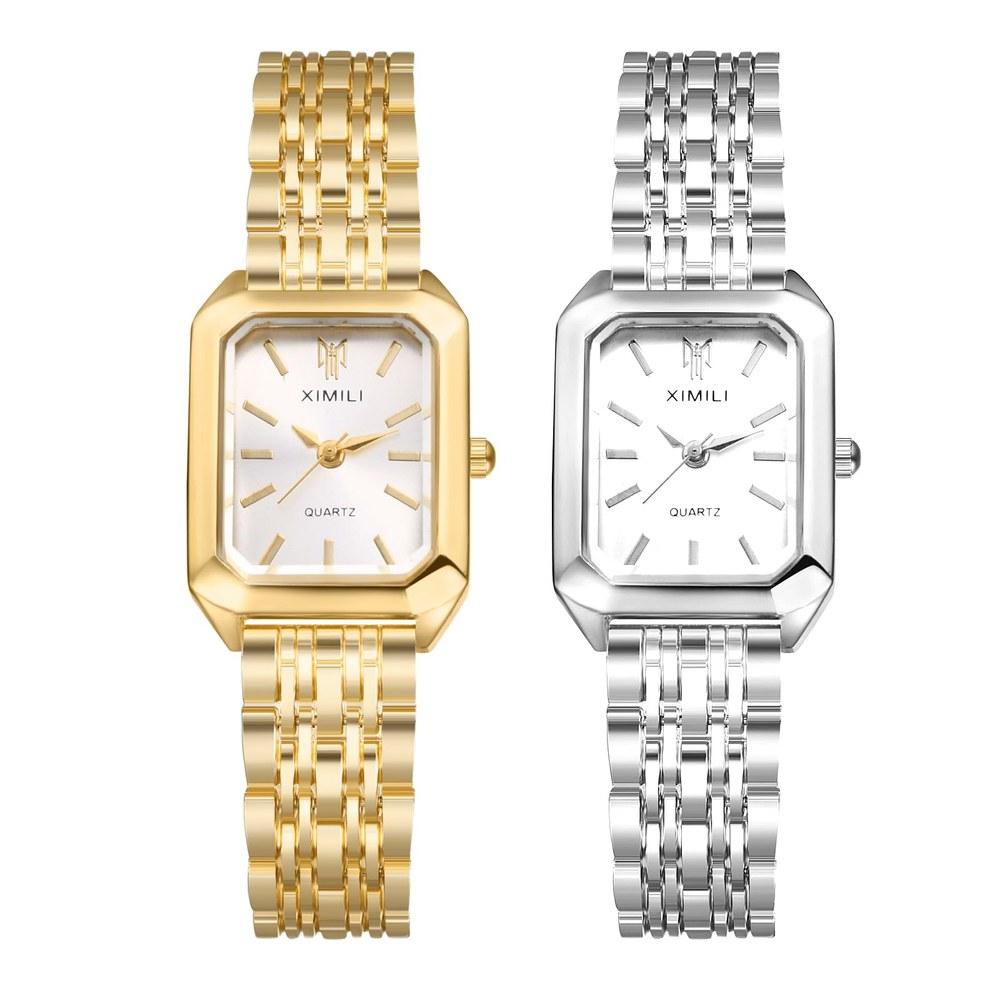 JEWELRYWE Women's Gold Analog Watch Waterproof Fashion Quartz Leisure Business Accessory Gift for Her