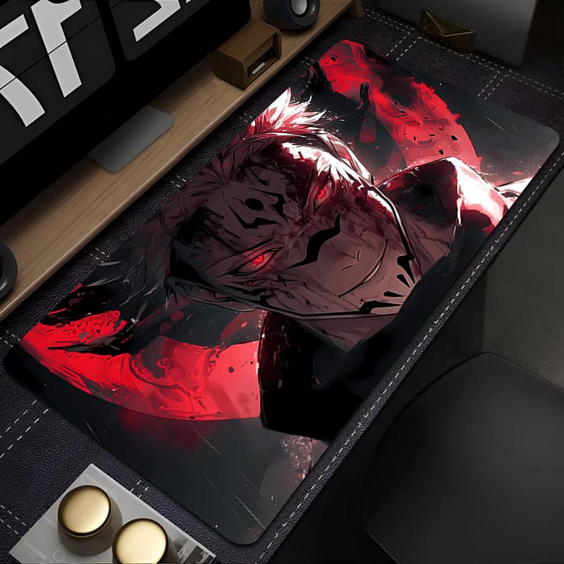 Alfombrilla de Ratón Ordenador Nuevas Alfombrillas de Ratón Alfombrilla de Teclado Alfombrilla de Ratón Gamer Suave Alfombra de Oficina para PC Mesa Jujutsu Kaisen Sukuna Alfombrilla de Escritorio