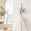 Wooden Wall Hook, Mediterranean Style Decorative Coat Hook, Sturdy Durable Wall Hanger for Home Decor Keys Umbrellas Scarves
