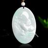 Natural Burmese Grade-A Jade Rabbit Zodiac Ethnic Pendant Ornament for Men and Women