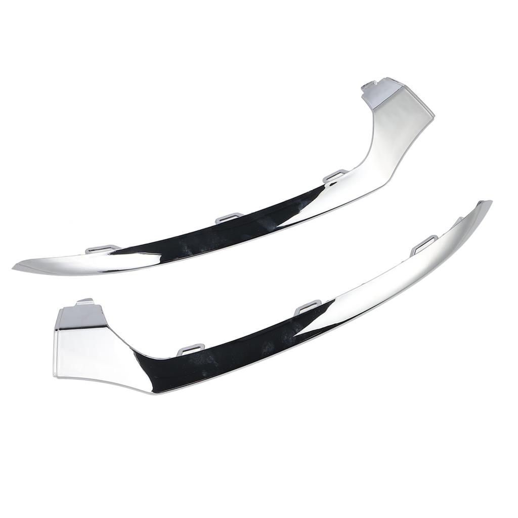2PCS Chrome Front Bumper Lower Trim 2058851374 Replacement for Benz C‑Class W205 C205 A205 S205