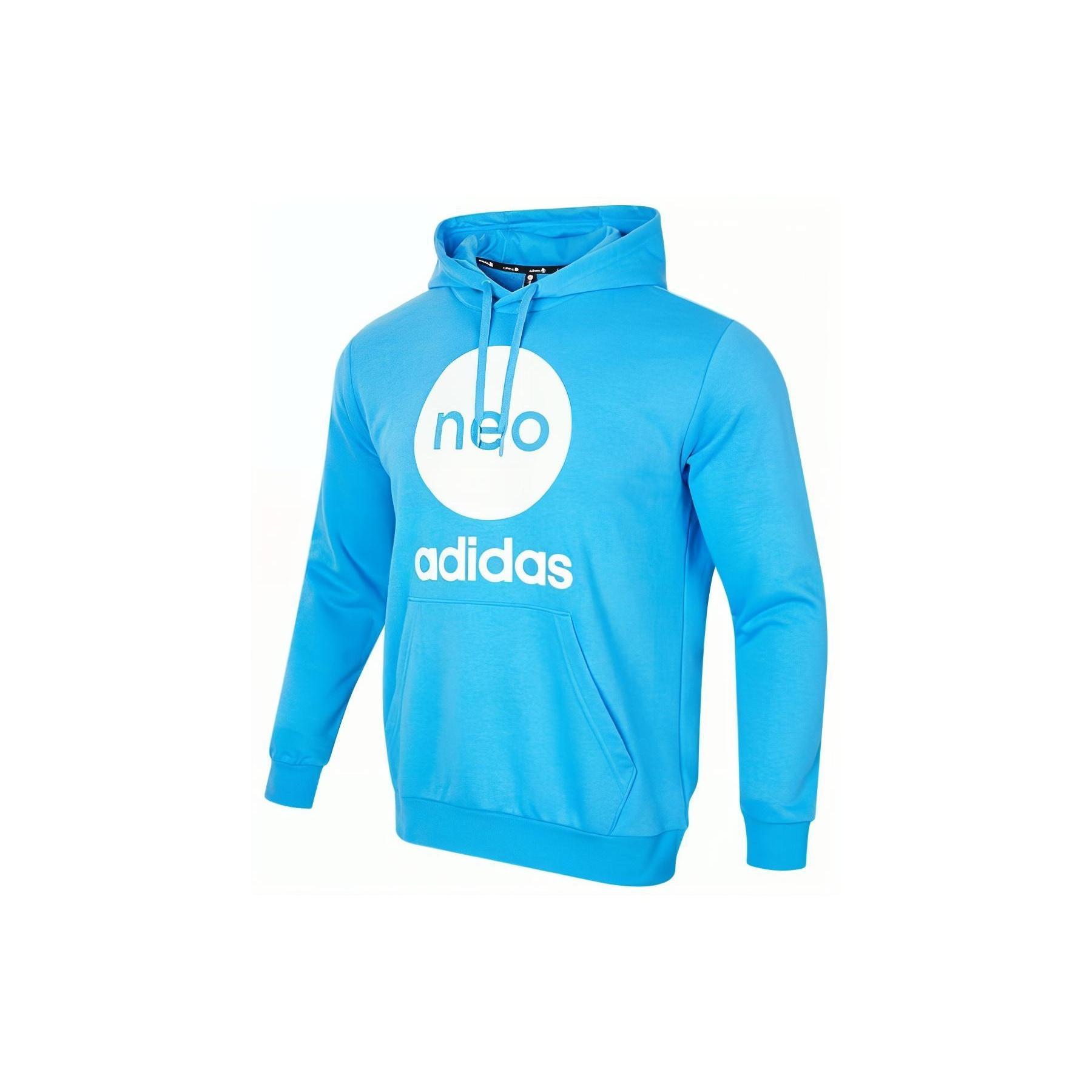adidas Neo Logo Casual Hoodie  Blue  Unisex HM2001 L