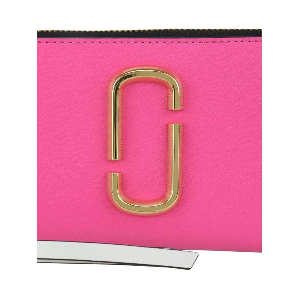 Marc Jacobs Goldenes Logo Leder Geldbörse Unisex Geldbörse Rosen-Pink M0013352-951